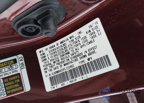 2015 Honda Cr-V Lx from USA, damaged, VIN 5J6RM4H32FL122992